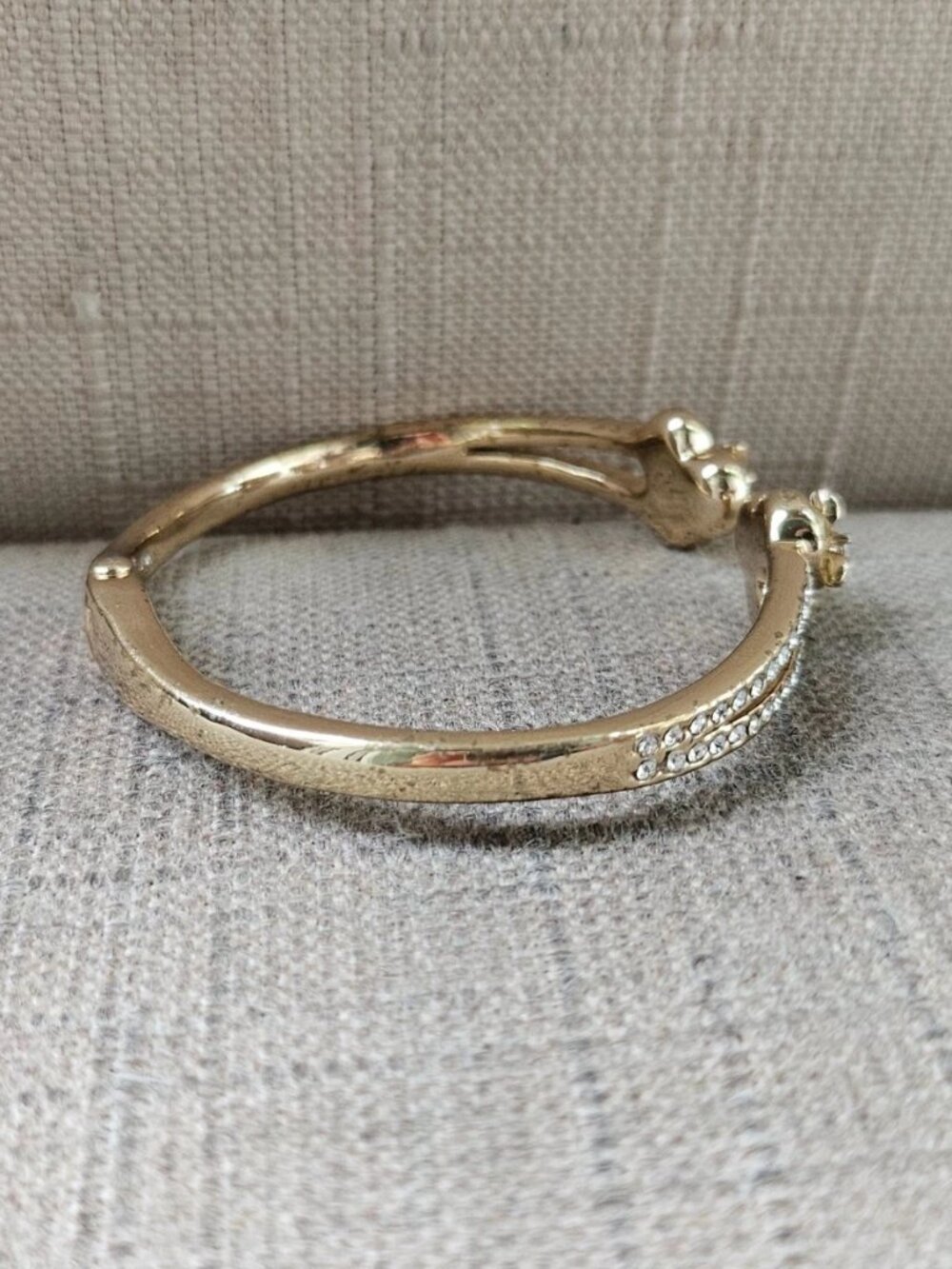 Anne Klein Ladies Bracelet Gold Tone Fashion Cuff Wrist Band Crystal Accent NWOT - Picture 9 of 12